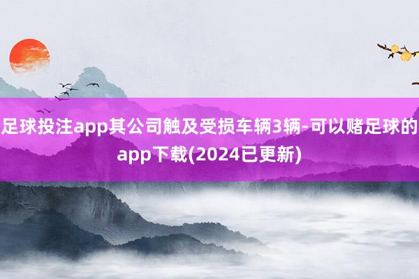 足球投注app其公司触及受损车辆3辆-可以赌足球的app下载(2024已更新)