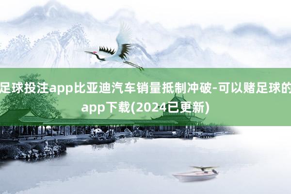 足球投注app比亚迪汽车销量抵制冲破-可以赌足球的app下载(2024已更新)