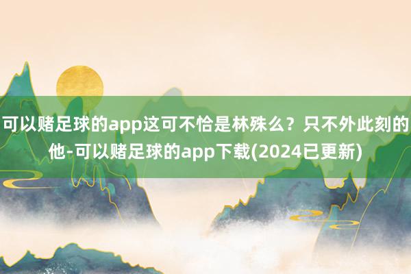 可以赌足球的app这可不恰是林殊么？只不外此刻的他-可以赌足球的app下载(2024已更新)
