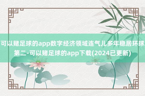 可以赌足球的app数字经济领域连气儿多年稳居环球第二-可以赌足球的app下载(2024已更新)