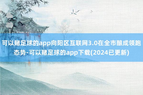 可以赌足球的app向阳区互联网3.0在全市酿成领跑态势-可以赌足球的app下载(2024已更新)