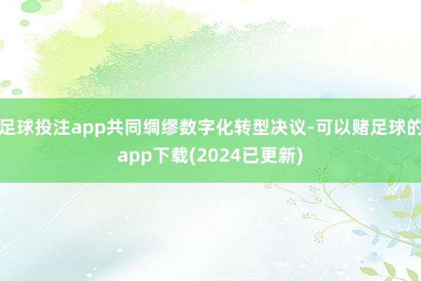 足球投注app共同绸缪数字化转型决议-可以赌足球的app下载(2024已更新)