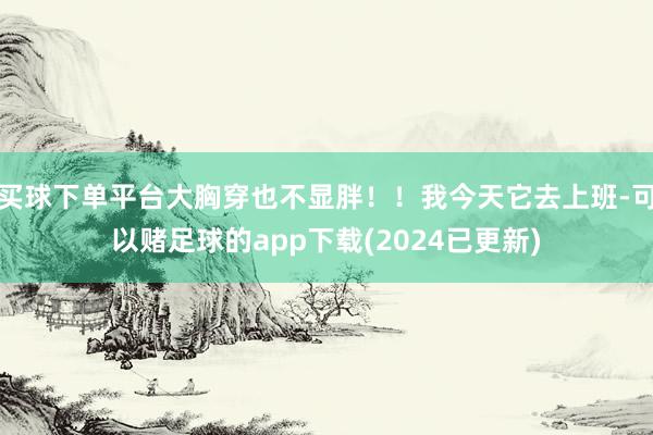 买球下单平台大胸穿也不显胖！！我今天它去上班-可以赌足球的app下载(2024已更新)