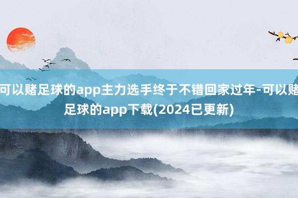 可以赌足球的app主力选手终于不错回家过年-可以赌足球的app下载(2024已更新)