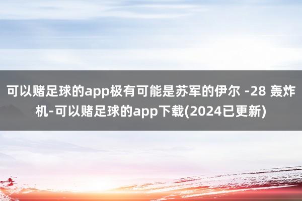 可以赌足球的app极有可能是苏军的伊尔 -28 轰炸机-可以赌足球的app下载(2024已更新)