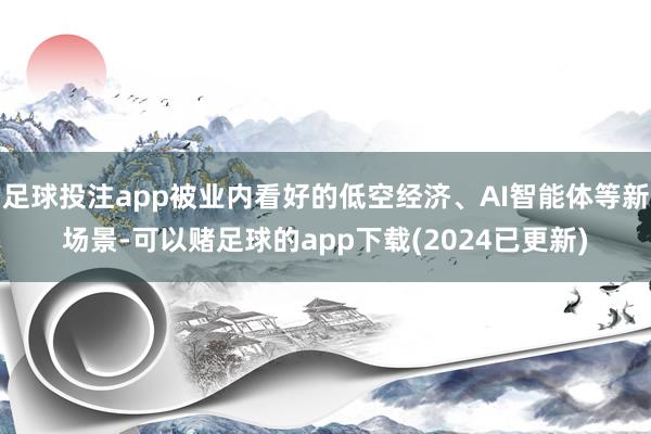 足球投注app被业内看好的低空经济、AI智能体等新场景-可以赌足球的app下载(2024已更新)